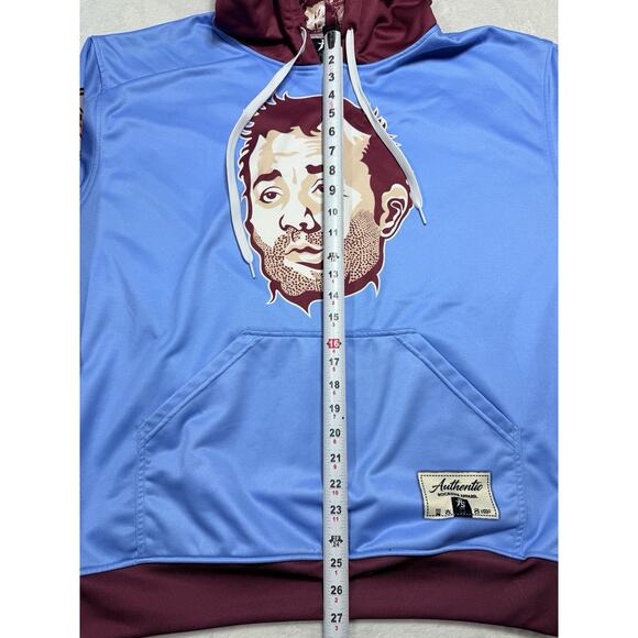 Rockstar Apparel *Rare* Bill Murray Roller Hockey Hoodie Polyester XL Blue - Picture 9 of 10